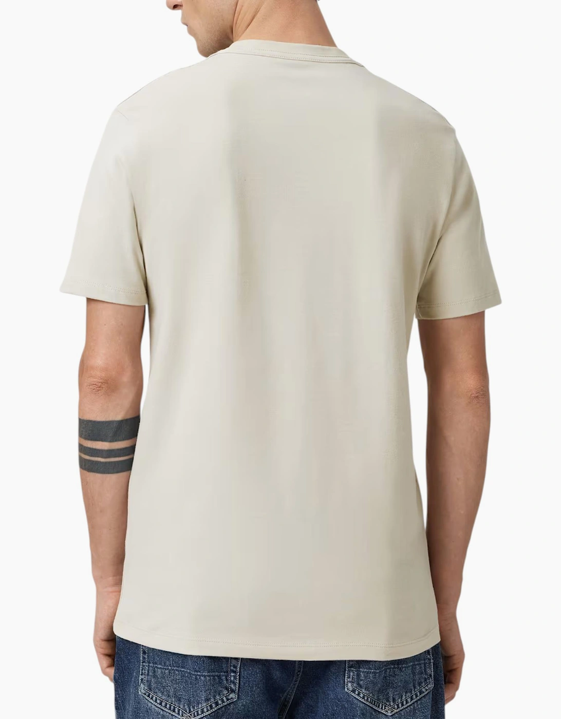 AllSaints Mens T Shirts Lycra Stretch Cotton Crew Neck Short Sleeve Summer Tee