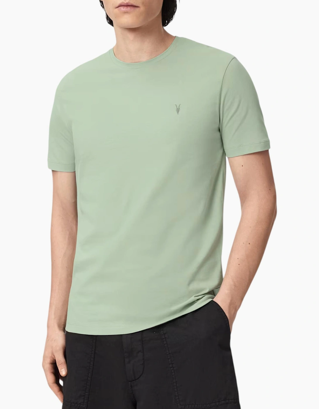 AllSaints Mens T Shirts Lycra Stretch Cotton Crew Neck Short Sleeve Summer Tee