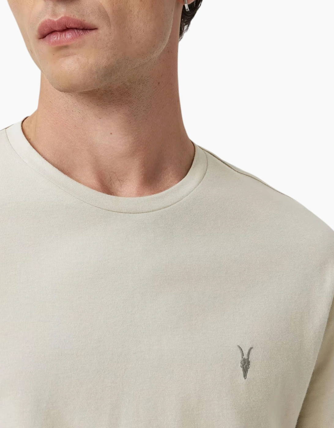 AllSaints Mens T Shirts Lycra Stretch Cotton Crew Neck Short Sleeve Summer Tee