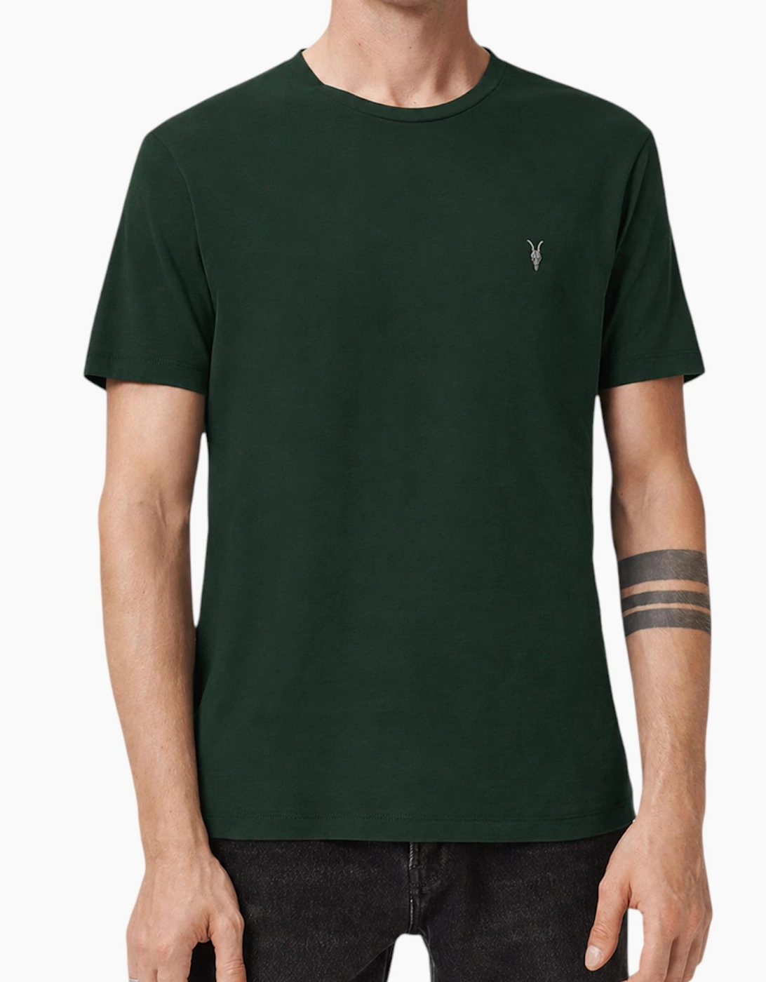 AllSaints Mens T Shirts Lycra Stretch Cotton Crew Neck Short Sleeve Summer Tee