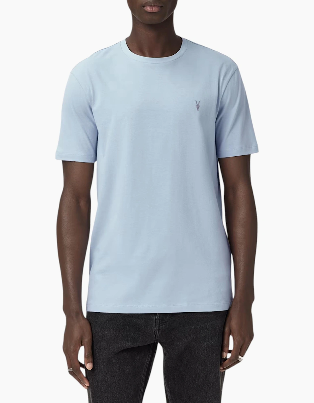 AllSaints Mens T Shirts Lycra Stretch Cotton Crew Neck Short Sleeve Summer Tee