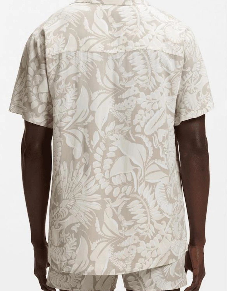 Straight Fit Patterned Beach Shirt
