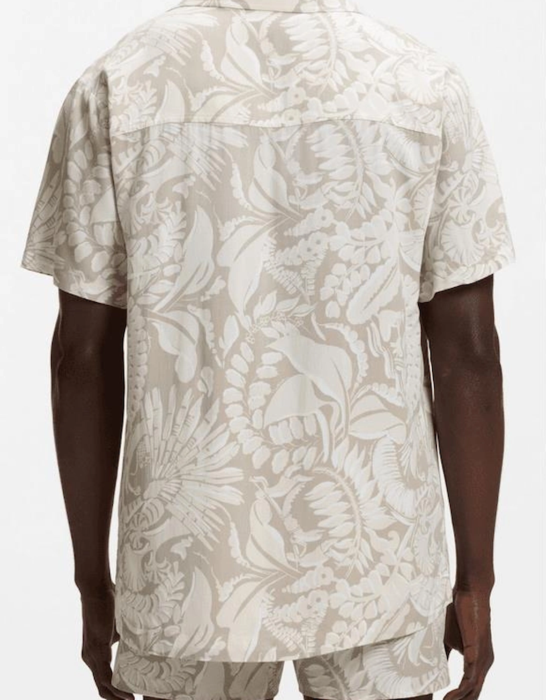 Straight Fit Patterned Beach Shirt