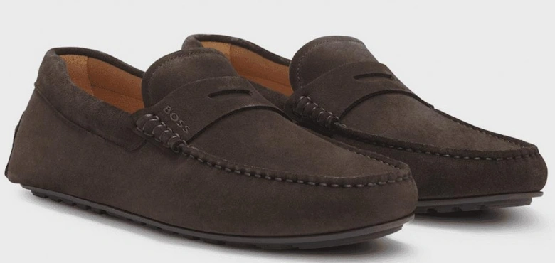 Noel Moccasin Suede Dark Brown Loafers