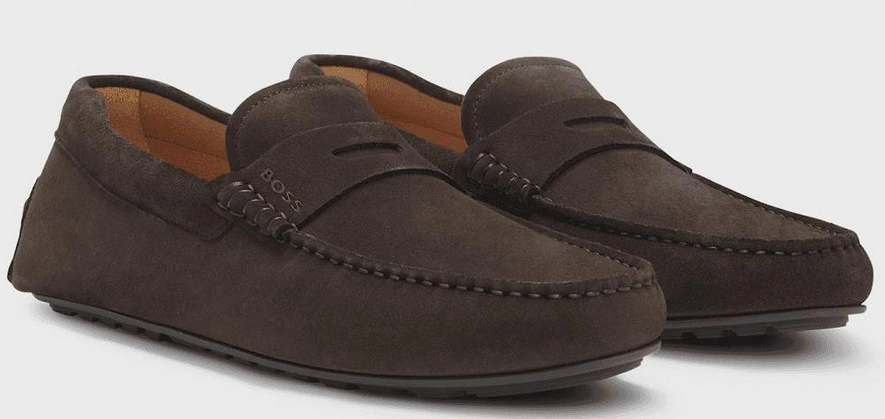 Noel Moccasin Suede Dark Brown Loafers