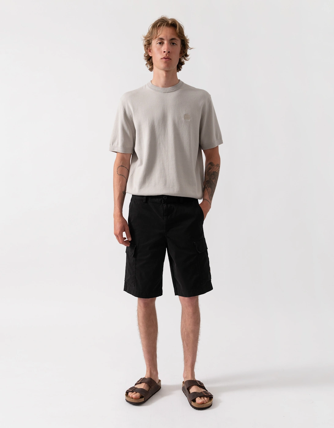 BOSS Orange Sisla Mens Cargo Shorts - Black 001