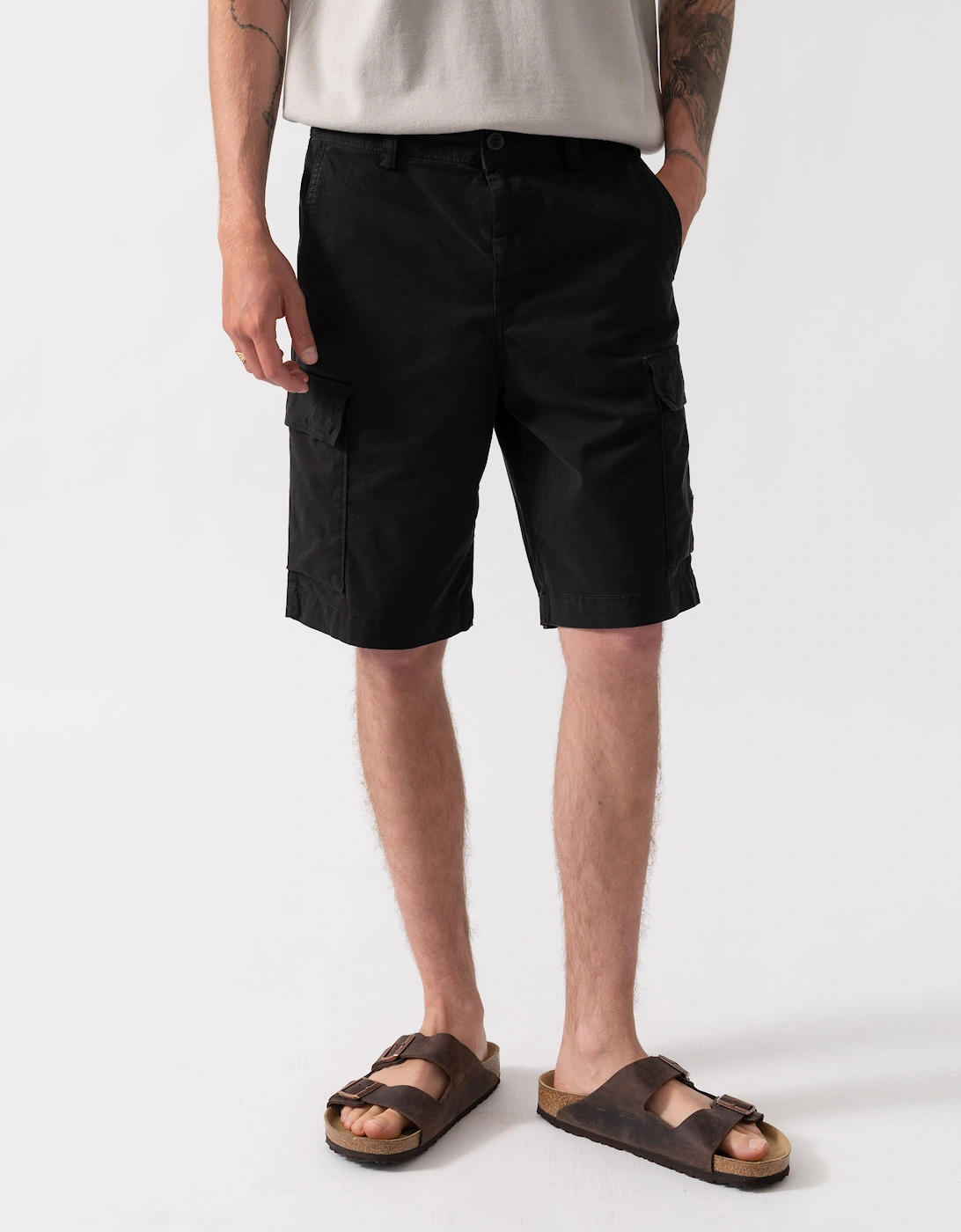 BOSS Orange Sisla Mens Cargo Shorts - Black 001, 5 of 4