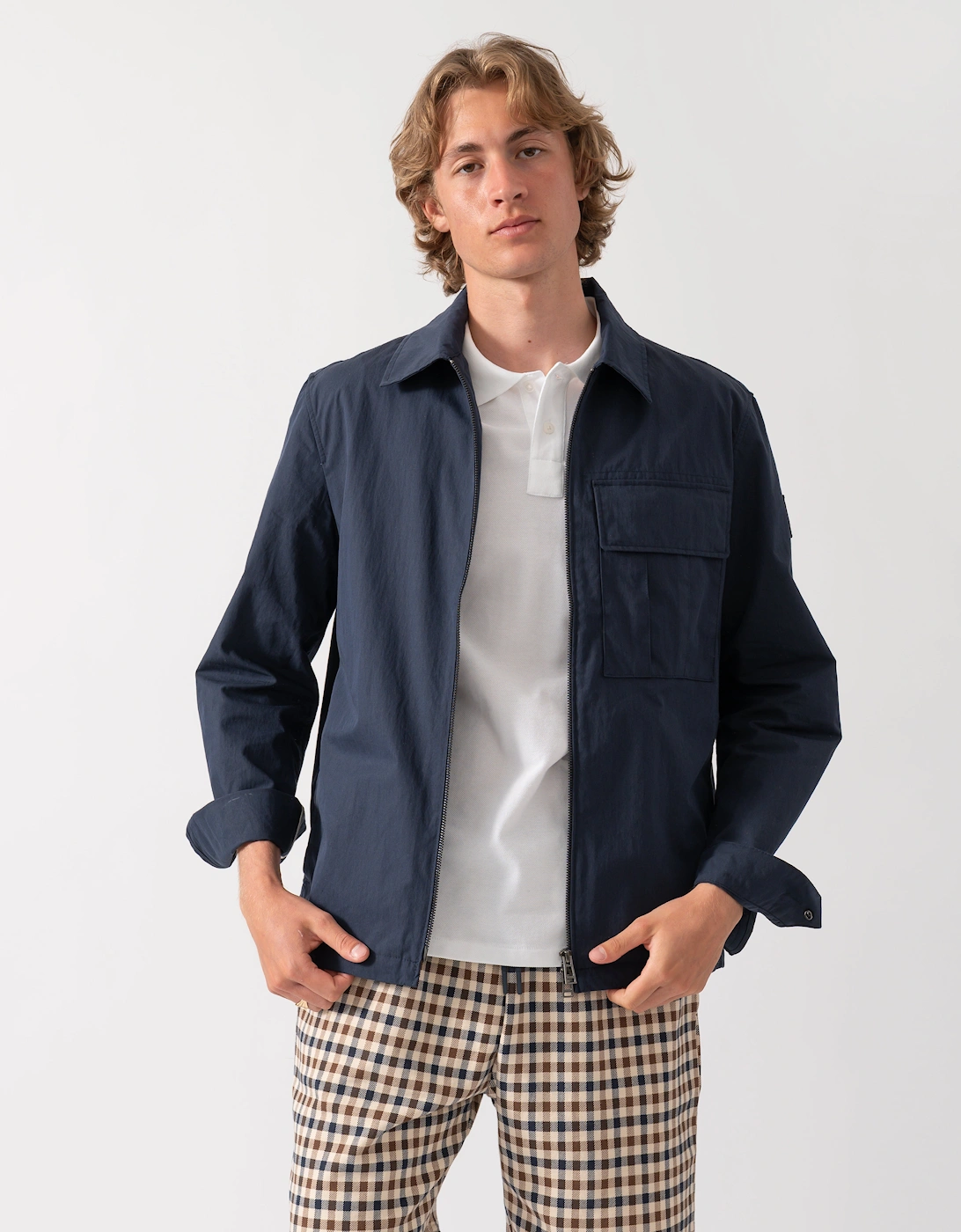 Belstaff Cargo Mens Overshirt - Dark Ink
