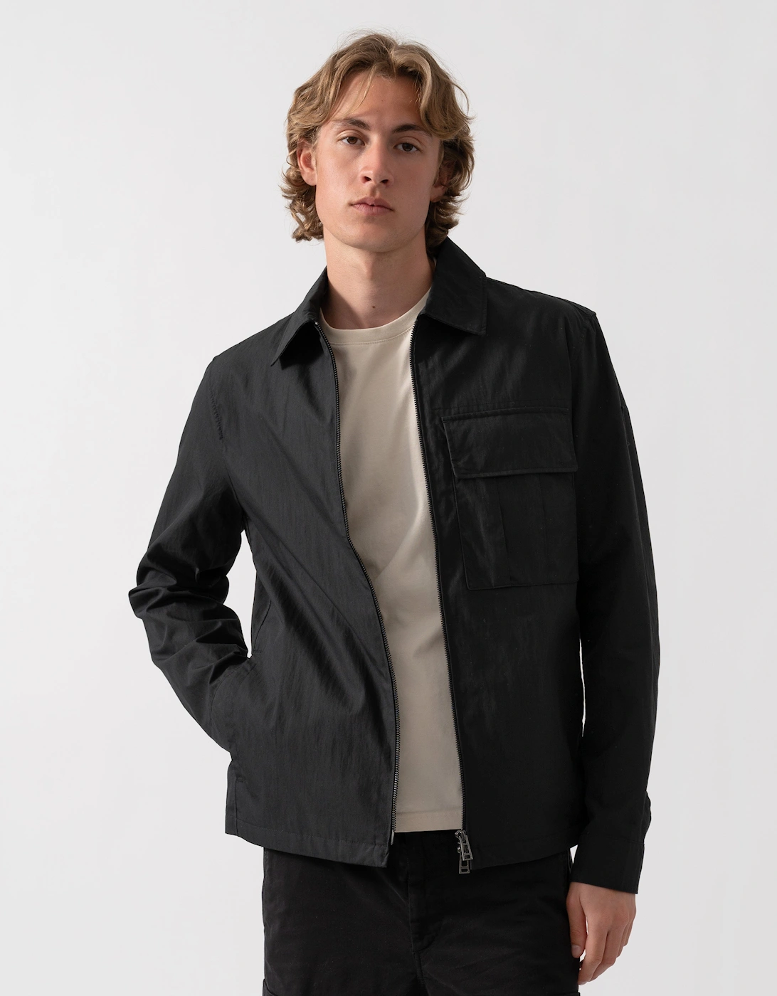Belstaff Cargo Mens Overshirt - Black
