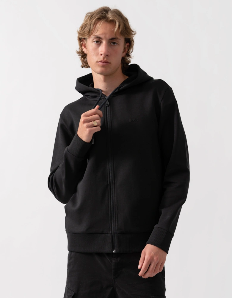 BOSS Green Saggy Mens Zip Up Hoodie - Black 001