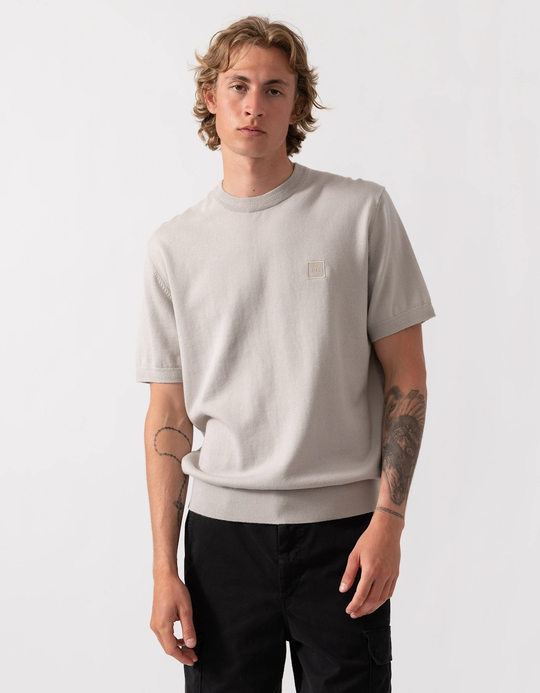 BOSS Orange Kanacho Mens T-Shirt - Open Grey 070, 5 of 4