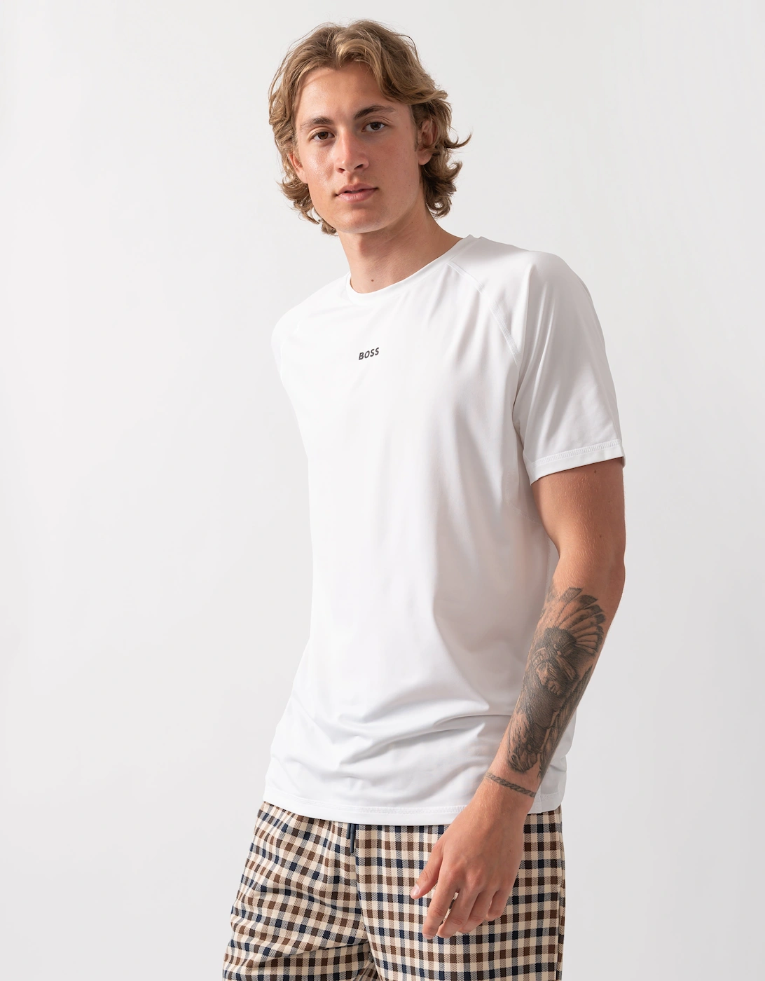 BOSS Green Tee Active Mens T-Shirt - White 100, 5 of 4