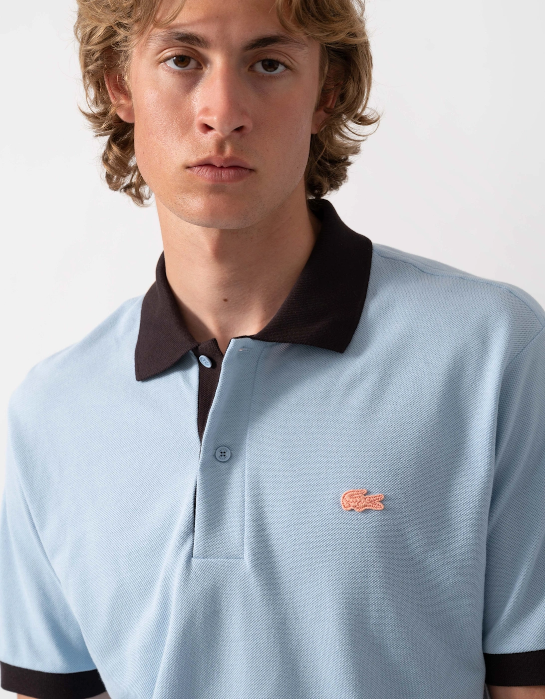 Lacoste Classic Fit Short Sleeve Mens Piqué Polo - Chambray/Buffalo 4I3