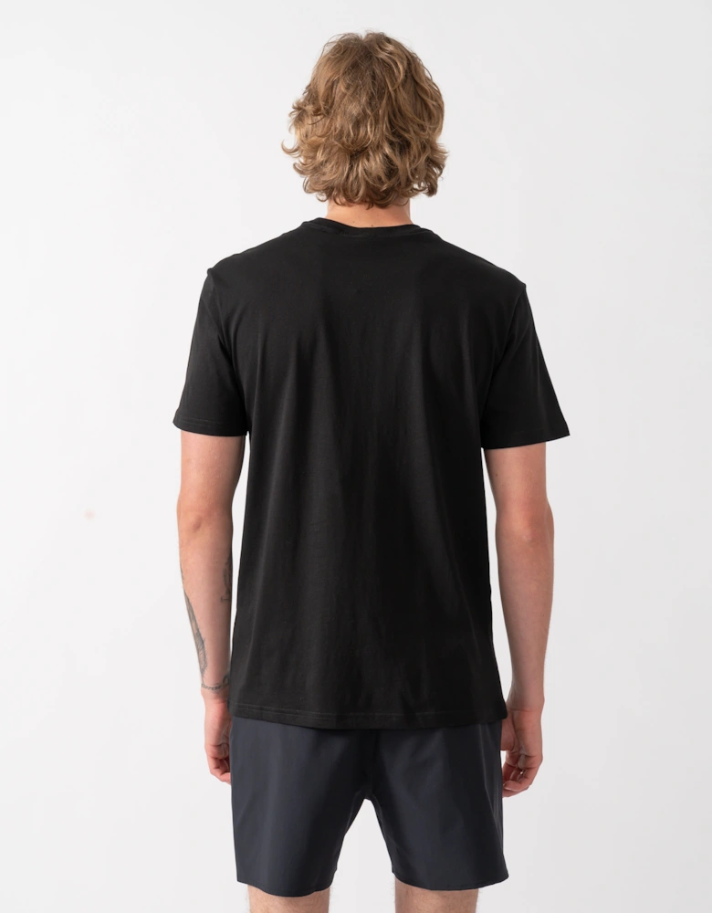 Emporio Armani Mens Beach T-Shirt with Eagle Logo - Black