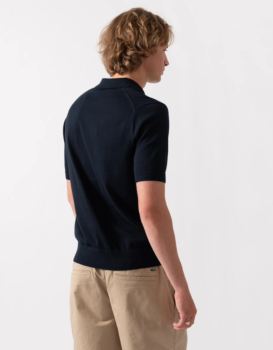 Fred Perry Mens Cotton Knitted Shirt - Navy 608