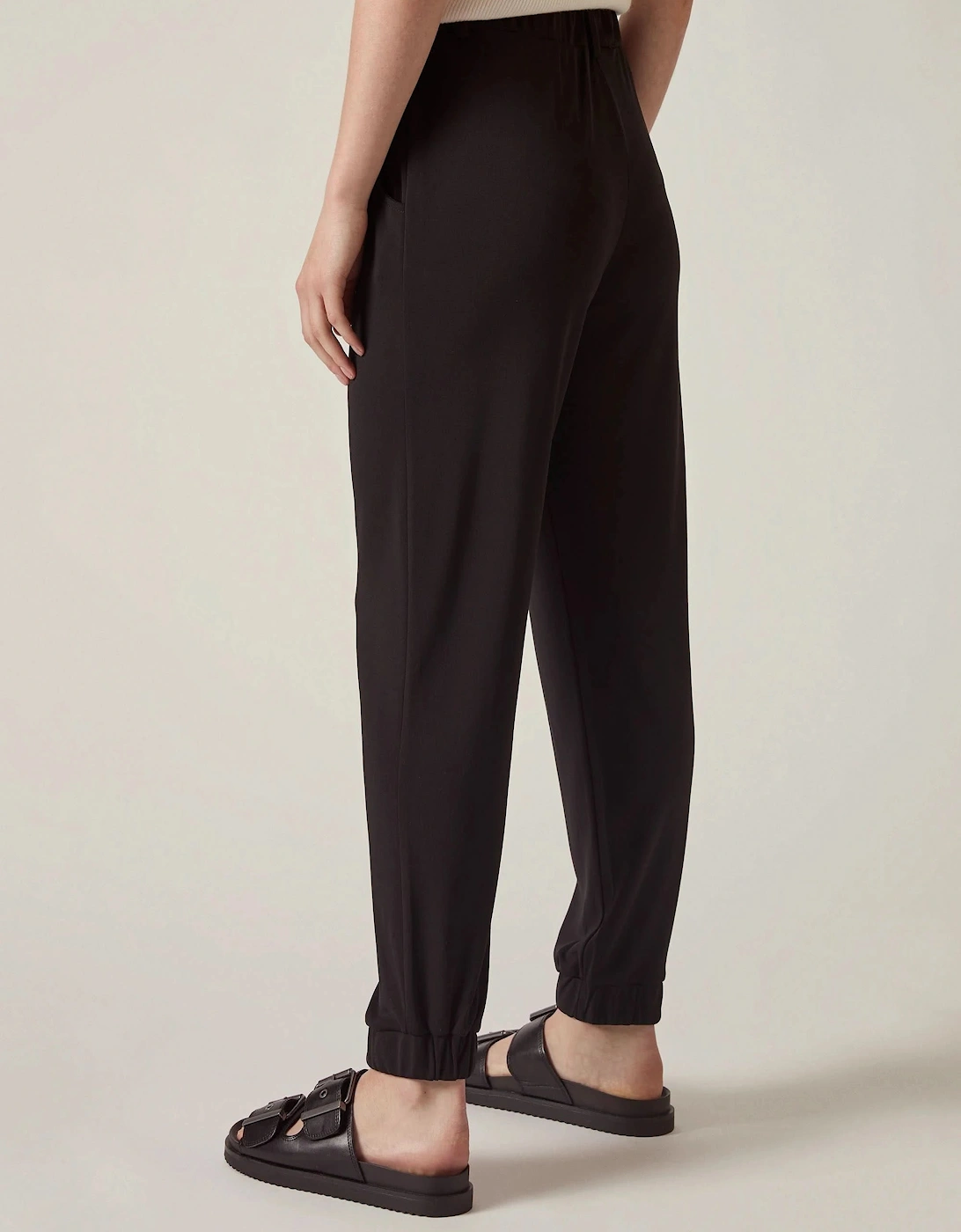 Black Jersey Jogger Trousers