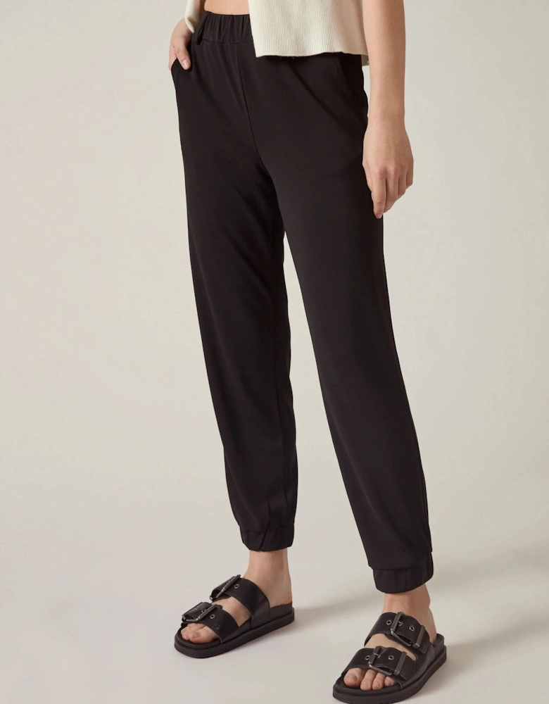 Black Jersey Jogger Trousers
