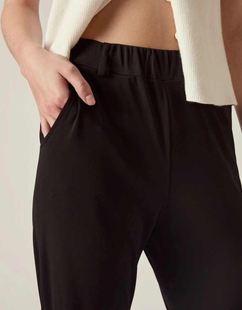 Black Jersey Jogger Trousers