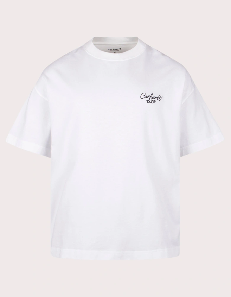 Boxy Loose Fit Signature Script T-Shirt