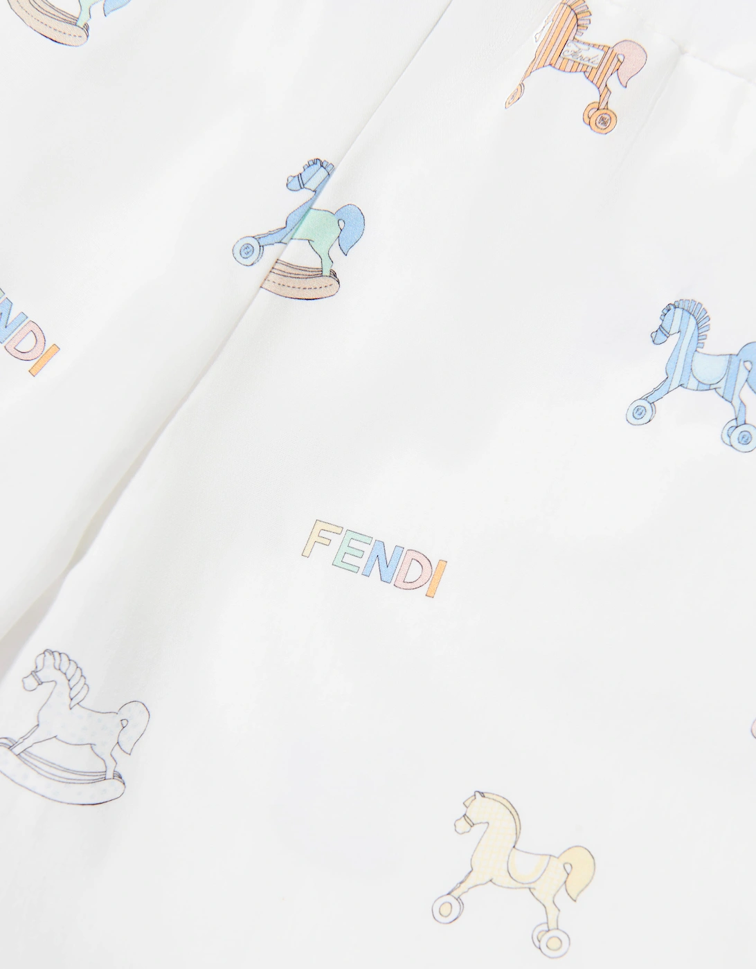 Fendi Baby Boys Toy Horse Shorts in White