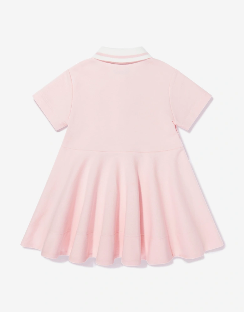 Fendi Girls Logo Polo Dress in Pink