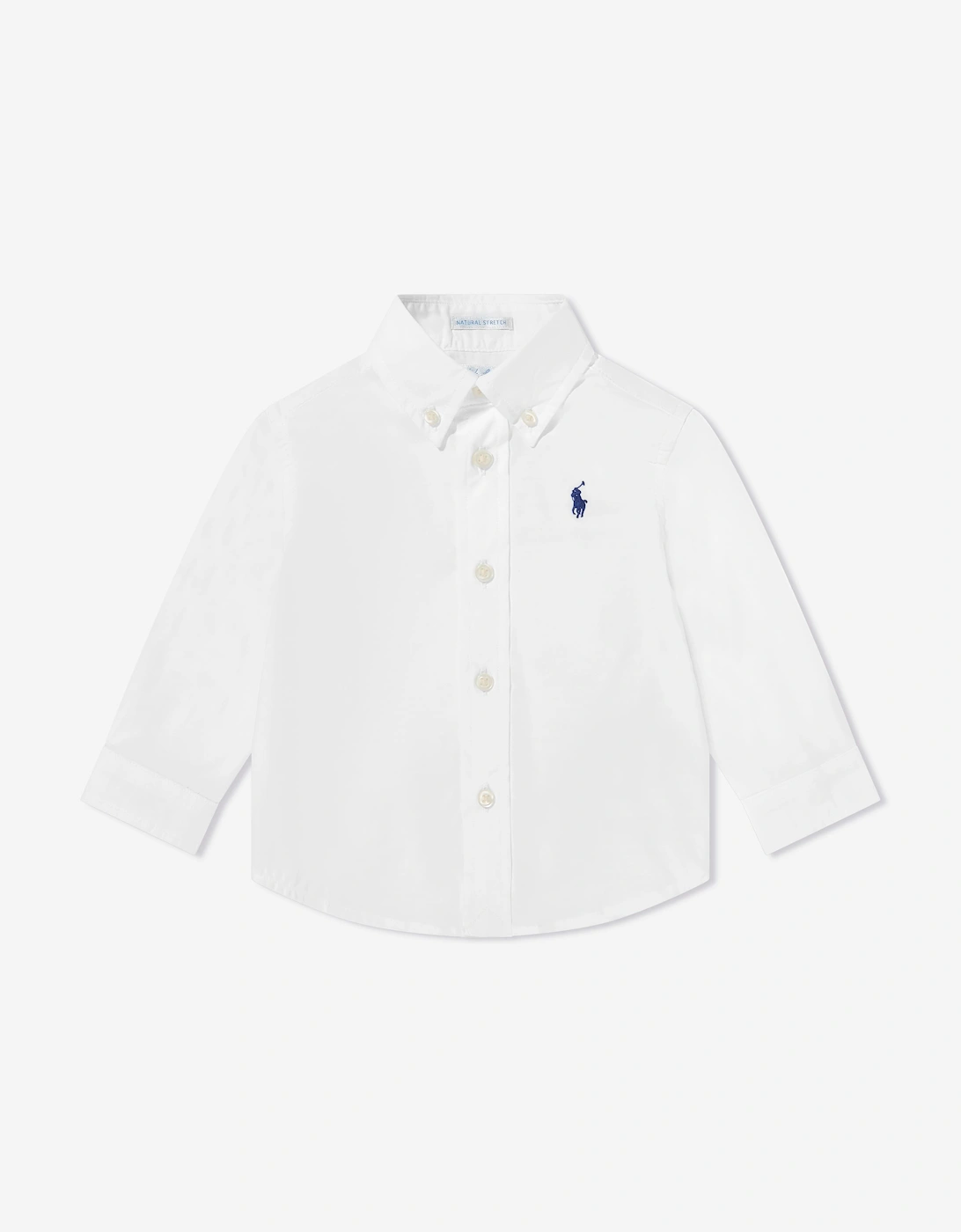 Ralph Lauren Baby Boys Poplin Logo Shirt in White