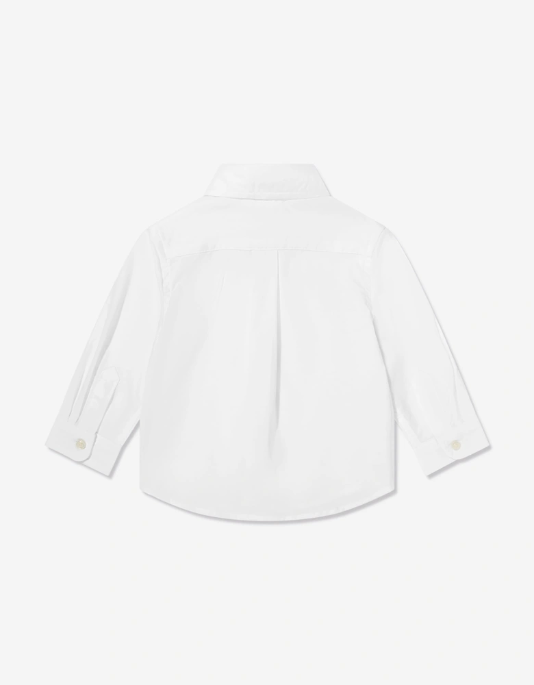 Ralph Lauren Baby Boys Poplin Logo Shirt in White