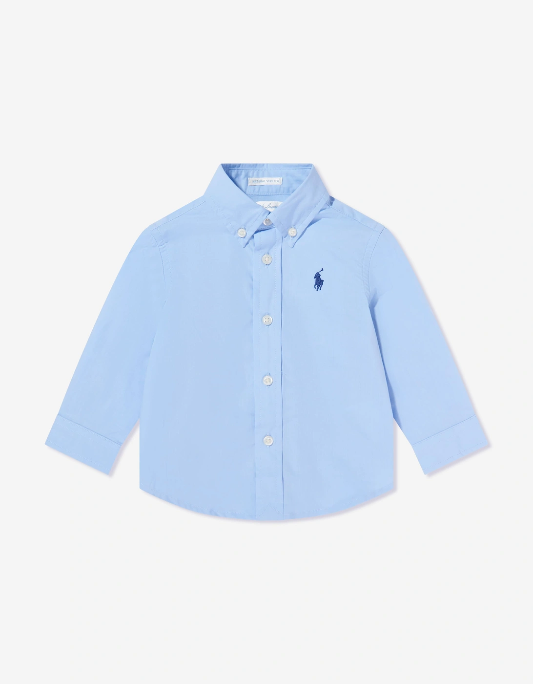 Ralph Lauren Baby Boys Poplin Logo Shirt in Blue