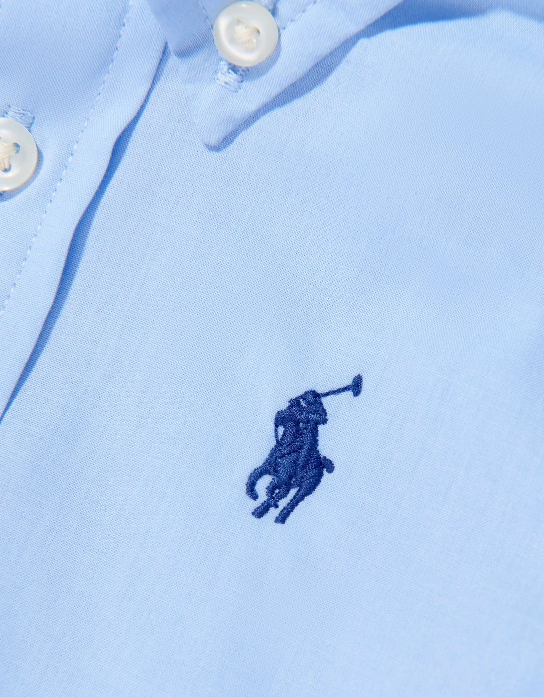 Ralph Lauren Baby Boys Poplin Logo Shirt in Blue
