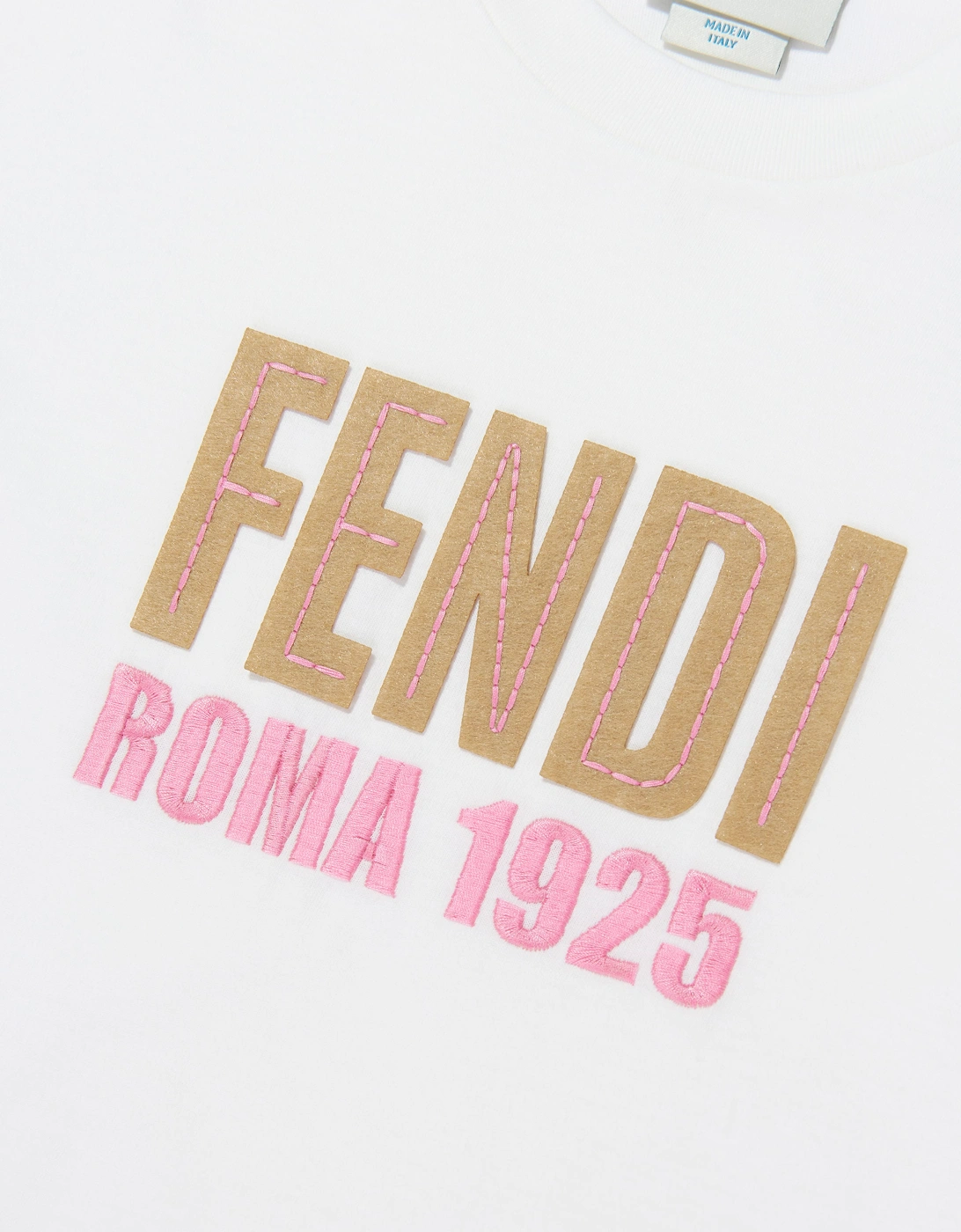Fendi Girls Logo T-Shirt in White