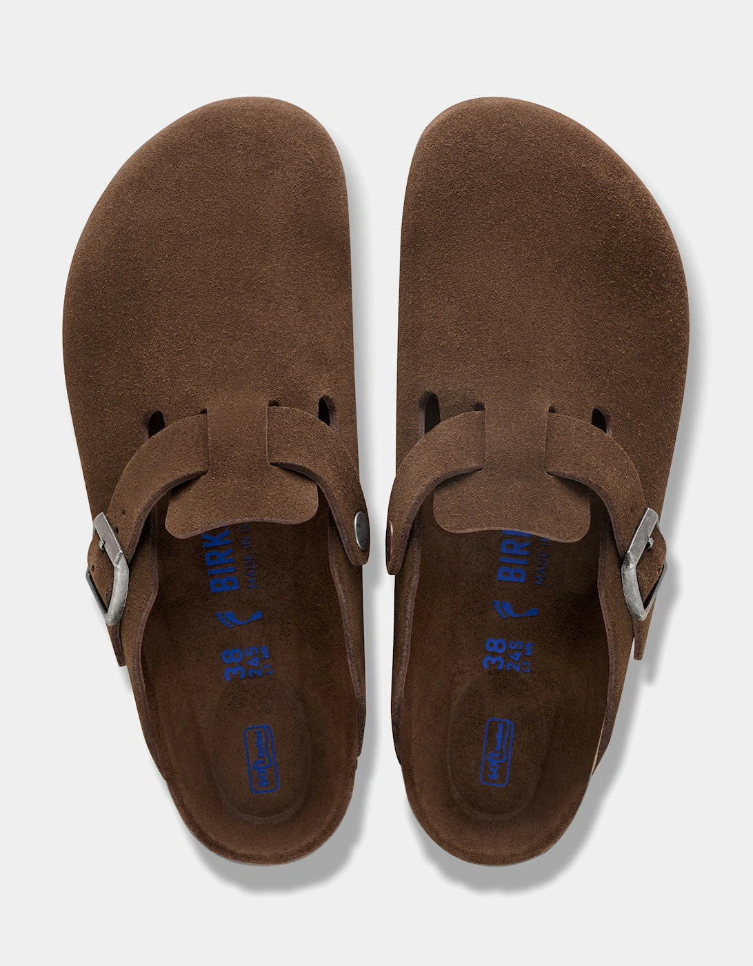Birkenstock Boston Tonal Footbed Suede Leather Womens Clogs - Carafe Tonal FB