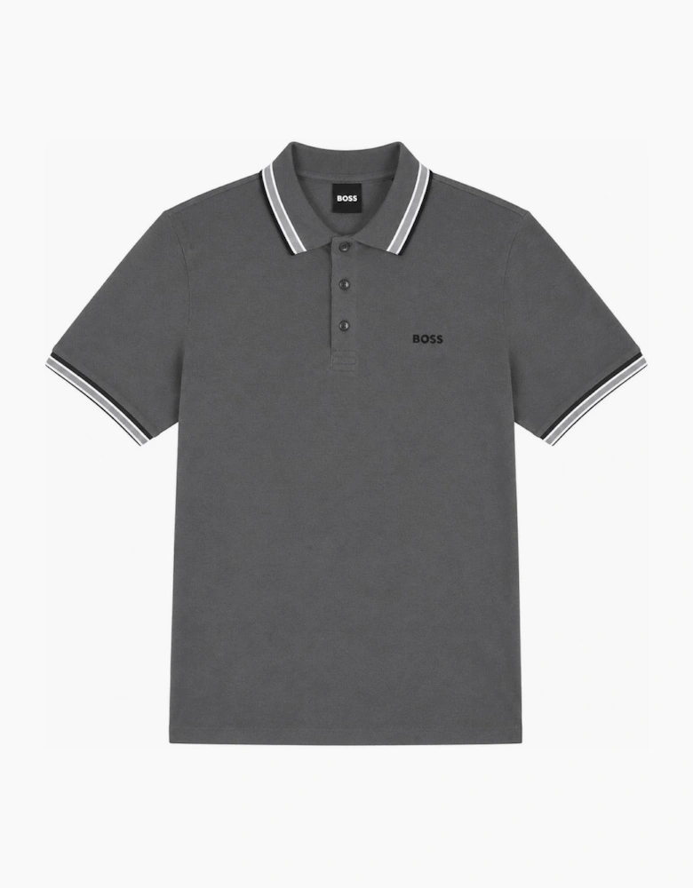 BOSS Paddy Piqué Polo Shirt Dark Grey