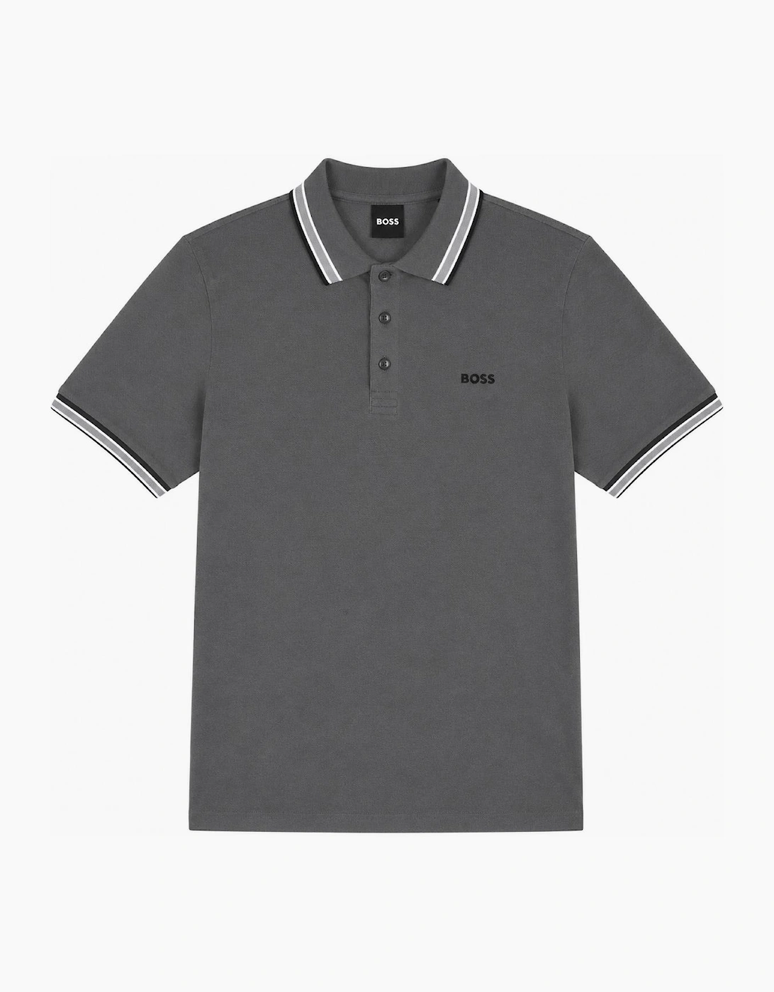 Hugo Boss Men's Black Boss Paddy Piqué Polo Shirt Dark Grey  44 Xxl