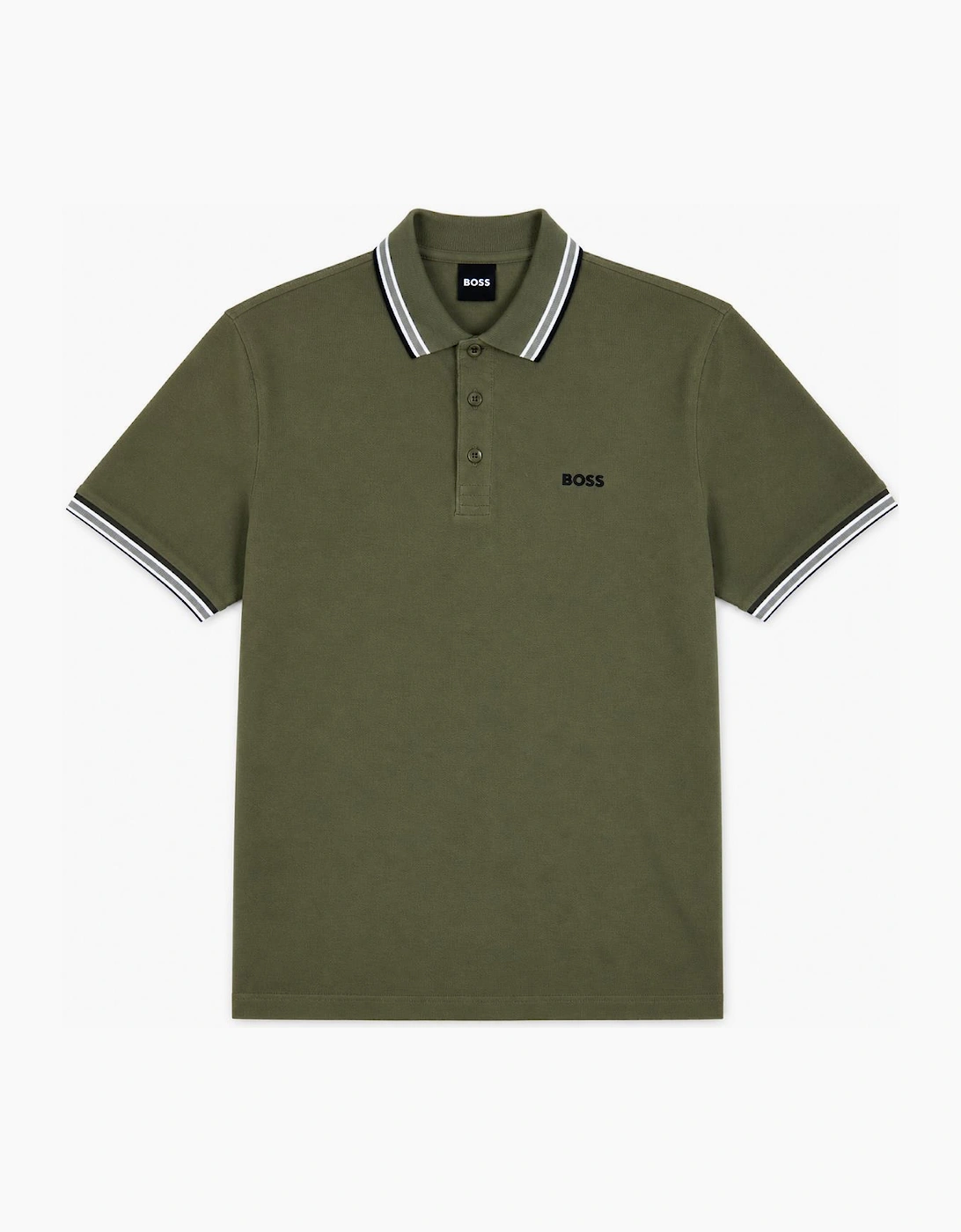 Hugo Boss Men's Green Boss Paddy Piqué Polo Shirt Olive  44 Xxl
