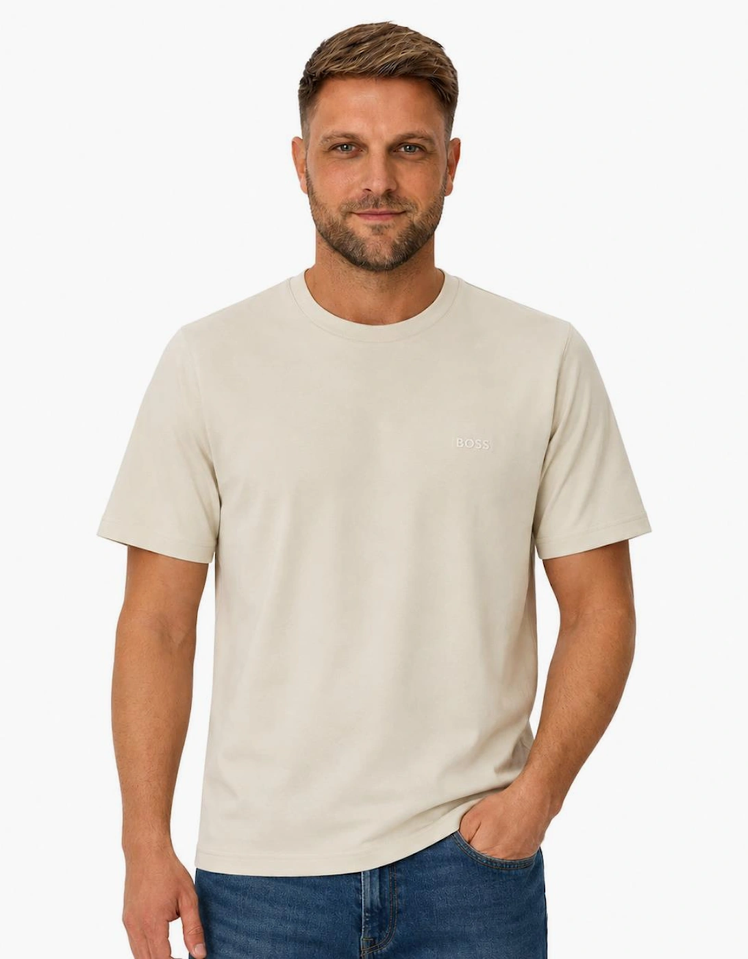 BOSS Pique Taddy T-Shirt Light Beige