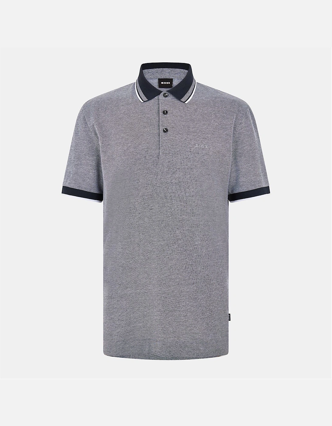 Collared Neck Button Placket Polo Shirt