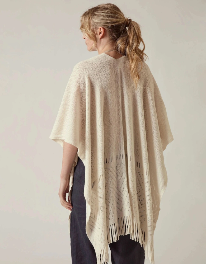 Cream Pointelle Knit Kaftan