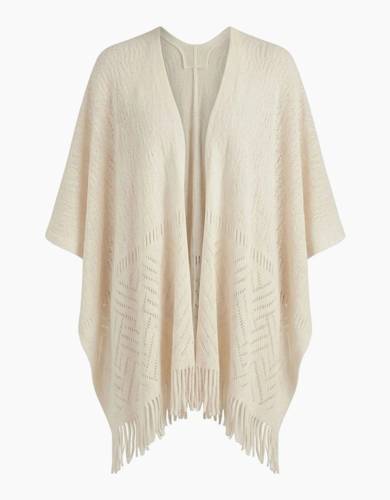 Cream Pointelle Knit Kaftan