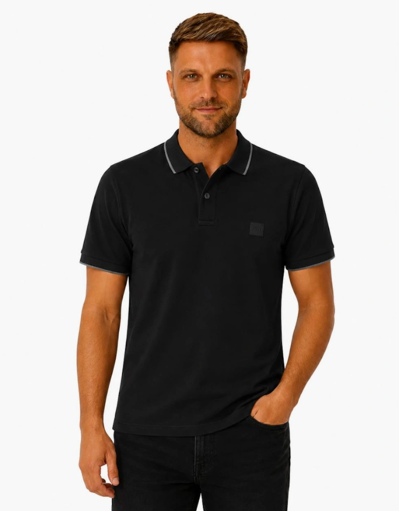BOSS Slim Fit Passertip Polo Shirt Black