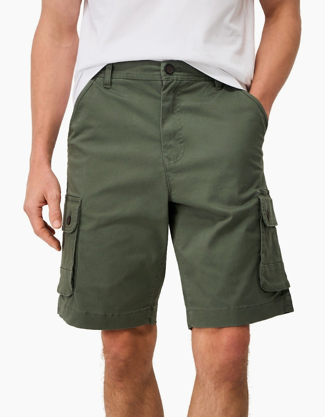 Crew Clothing Men's Green Cargo Short Cargo Shorts - Size 32/34