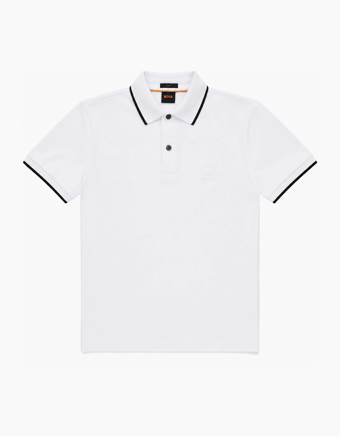 BOSS Slim Fit Passertip Polo Shirt White, 3 of 2