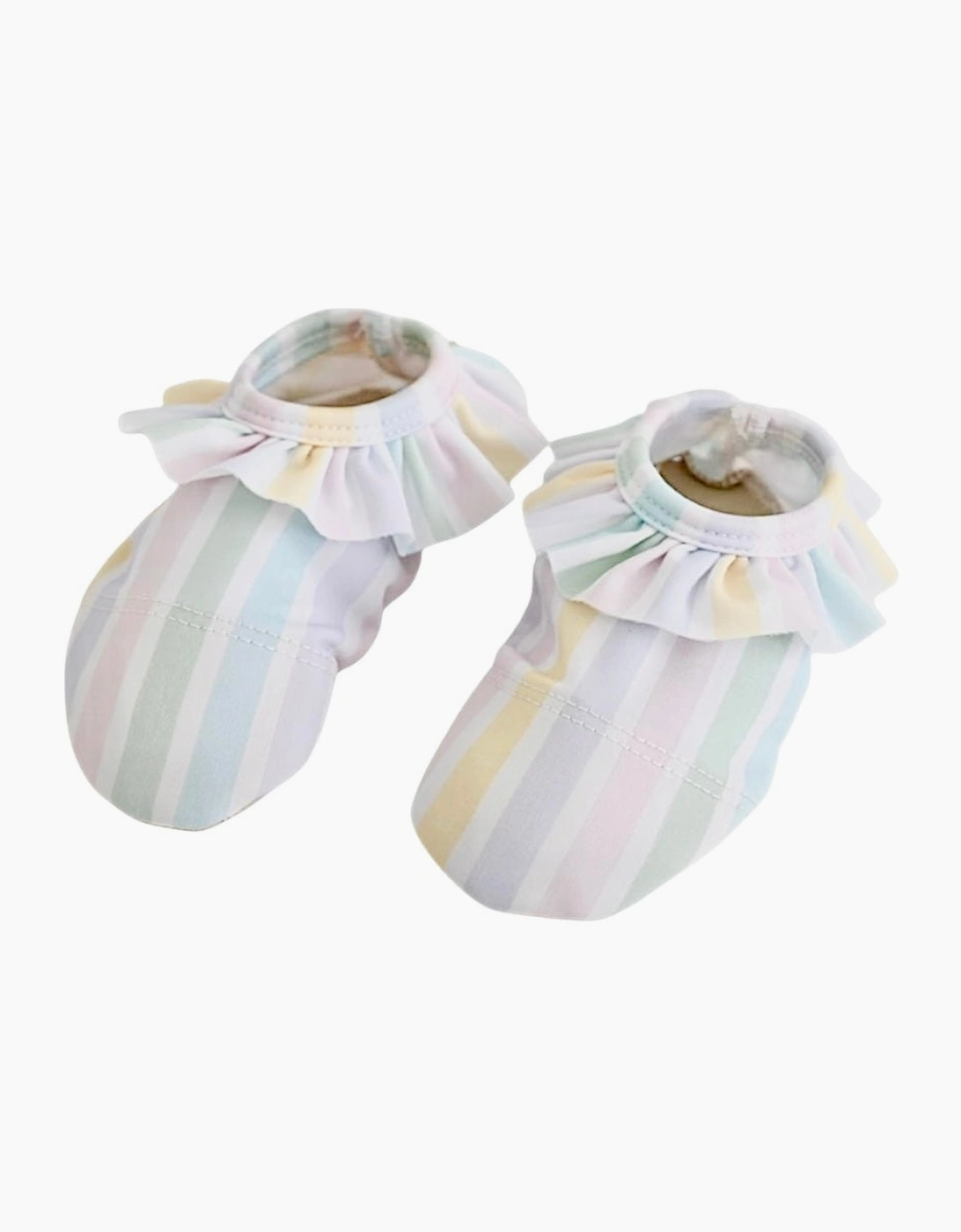 Girls Pastel Stripe Print Non Slip Swim Shoes