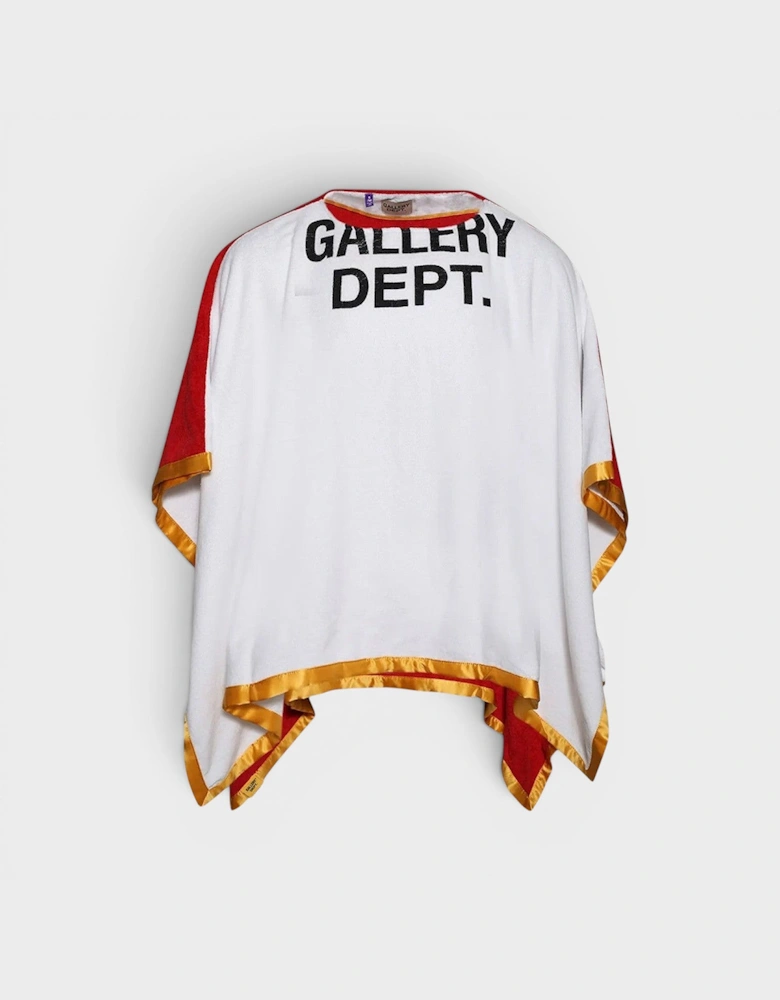 Boxing Towel Poncho Red White