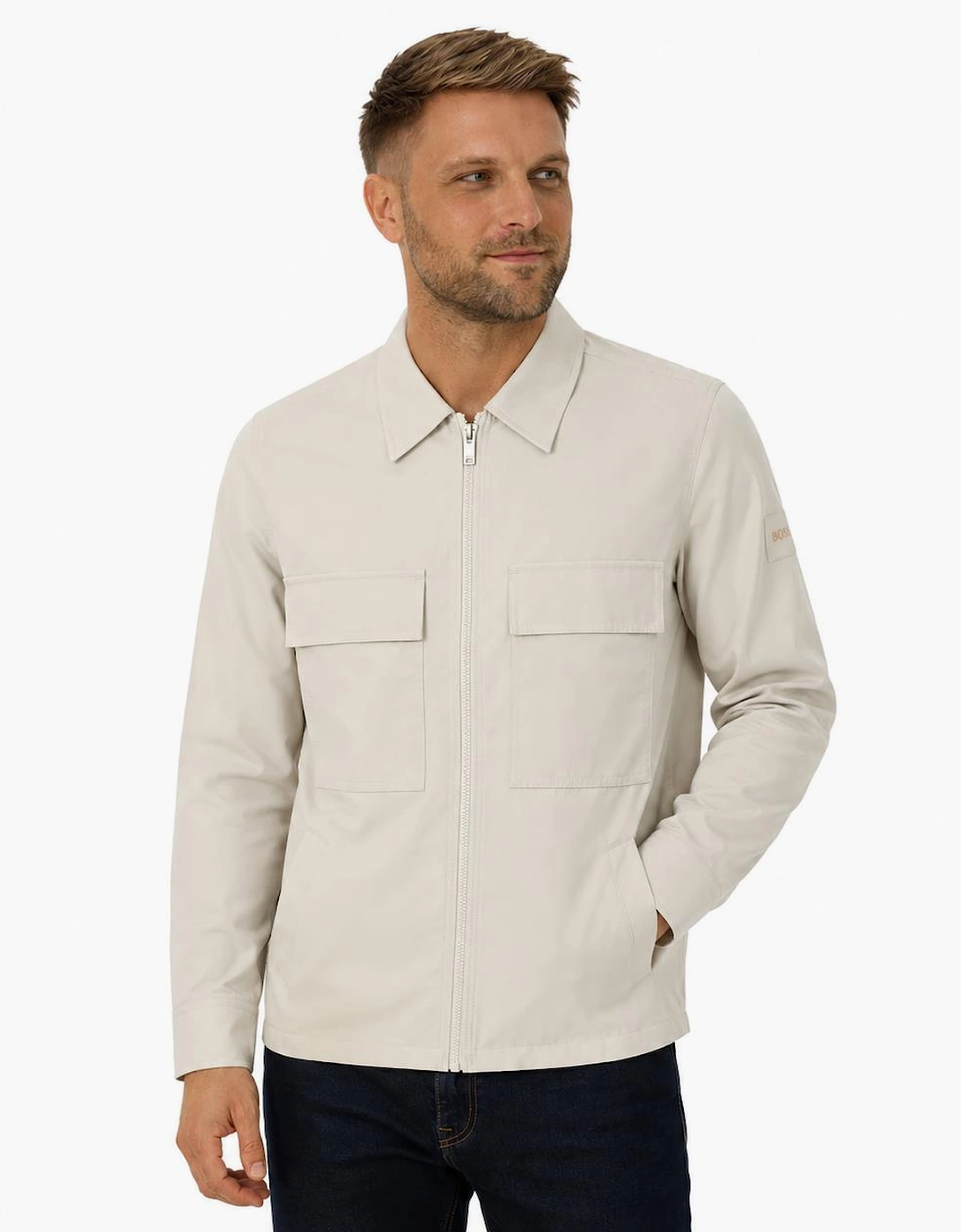 BOSS Lozzy Overshirt Light Beige