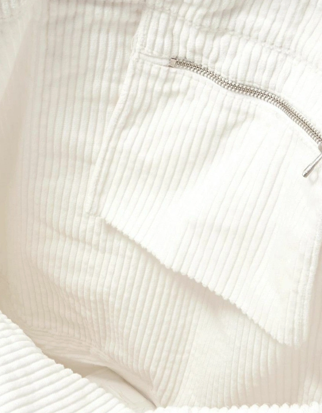 Logo-Print Cotton-Corduroy Tote Bag White