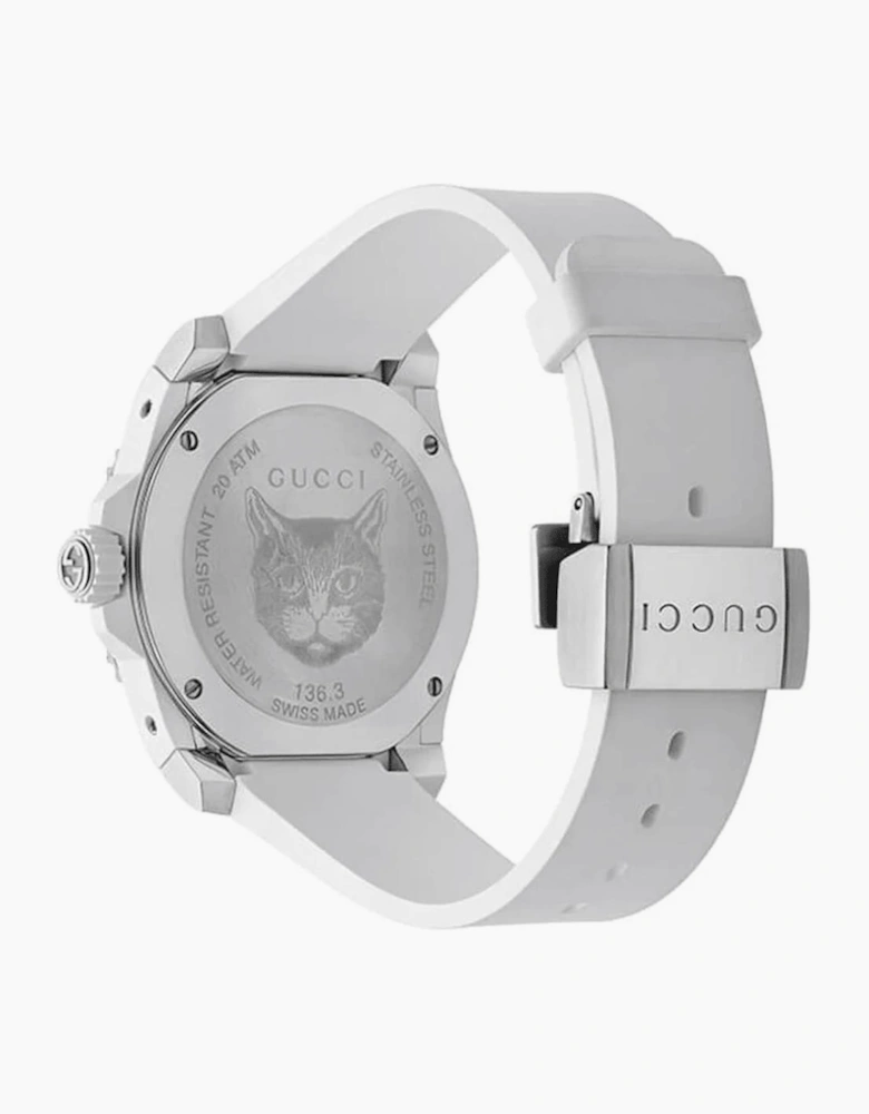 Gucci YA136329 Dive Tiger White Dial Men's Watch