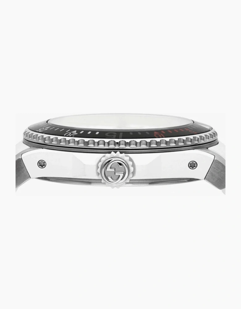 Gucci YA136329 Dive Tiger White Dial Men's Watch