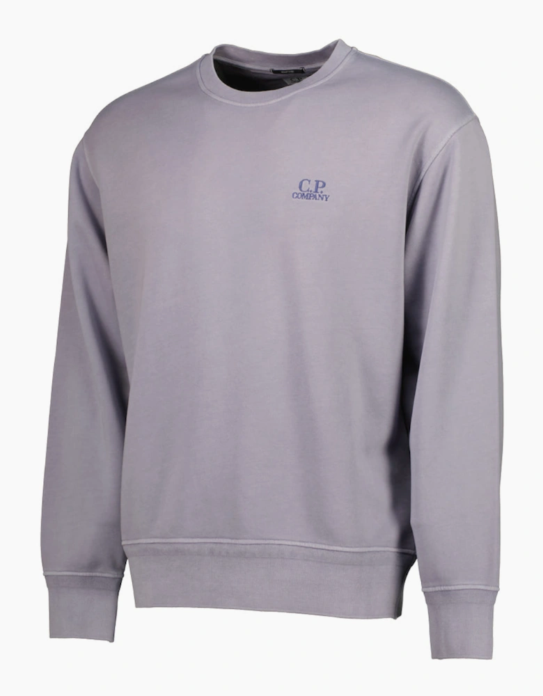 Diagonal Fleece Resist Dyed Logo Sweatshirt