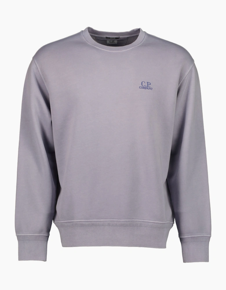 Diagonal Fleece Resist Dyed Logo Sweatshirt