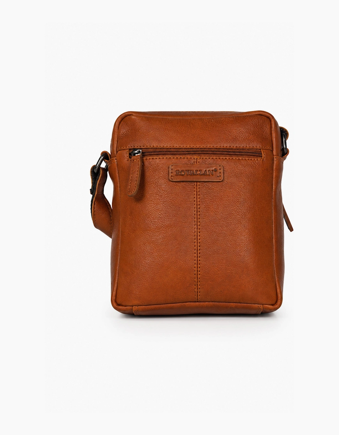 Rowallan Spartan Light Tan Medium Size Soft Leather Crossbody Man Bag